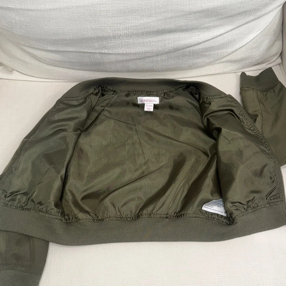 Xhilaration Olive Green kids Bomber Jacket